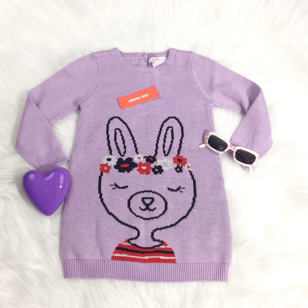 New Joe Fresh Baby Girls Freshter Sweater Dress - Picture 2 of 4